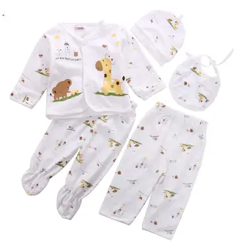 0-3M Copil Nou-născut Unisex Haine, Lenjerie de corp Animal Print Shirt și Pantaloni 2 BUC Băieți Fete din Bumbac Moale