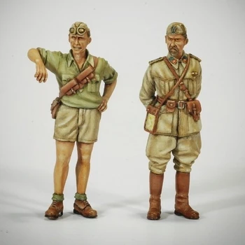 1/35 Scară de Rășină Figura Model Kiti Istorie GK Funcționarilor și Soldaților din Africa de Nord Neasamblate și Nevopsite DIY de Colectare