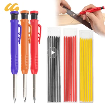 1-6pcs Dulgher Creioane Adâncime gaură Dulgher Mobile Pixuri Profesionale de Inginerie Reglabil Marker Piatra Cartuș de Cerneală