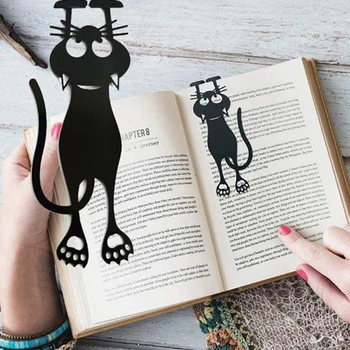 1 BUC Marcaj Pisica Neagra Suport de Carte Pentru Cartea Lucrări Creative Cadou Bookmark