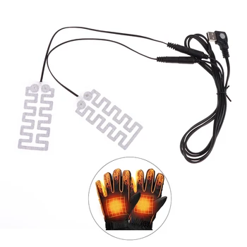 1 Pereche Electrice USB Mănuși de Încălzire Încălzire Piesă Încălzită Mănuși Pad Fibra de Carbon DIY Pânză Mănuși Încălzite Iarna Cald Accesorii