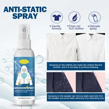 100ml Anti Static Spray Pentru Îmbrăcăminte Reduce Electricitate Statică Pe Haine Anti-Static Spray de Mobilier Esențiale de Iarnă