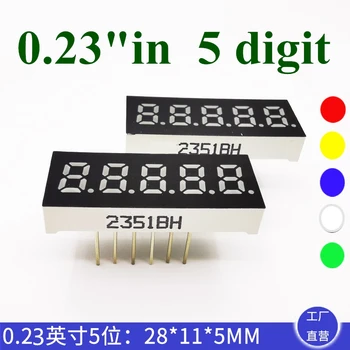 10BUC 0.23 inch 5 Pic de ROSU/verde/albastru/alb Digital Tub LED cu 7 Segmente anod Comun 0.23