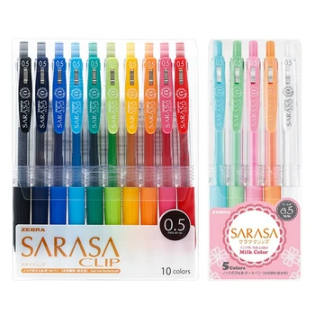 10buc Japonia ZEBRA SARASA Lapte de culoare/culori Fluorescente pen ,Limitat Kawaii Pix cu Gel pentru Album manualul de 0,5 mm,Rechizite