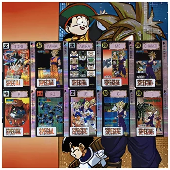 10buc/Set Dragon Ball Carduri Limitat 2000 ACG Fiul Goku, Vegeta Super Saiyan Celule Anime Joc de Refracție Tifon Carduri Flash Jucării DIY