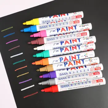 12 Vibrant Colorate Impermeabil pe Baza de Ulei, Vopsea, Markere pentru DIY Scrapbooking Album Masina Graffiti Desen Papetărie Pixuri Decor