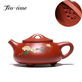 180 ml Chineză Yixing Violet Ceainic de Lut Minereu Brut Dahongpao Fierbător Master Handmade Floare de Model de Ceai Personalizate Zisha Set de Ceai