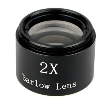 1buc 1.25 inch 31.7 mm Magnificare 2x Barlow Lens pentru Telescop Ocular Oculare M28.6*0.6 sau M30*1 Fir