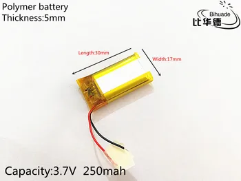 1buc/lot Litru de energie baterie 3.7 V 250mAh 501730 Litiu-Polimer Li-Po Baterie Reîncărcabilă Pentru Mp3 MP4