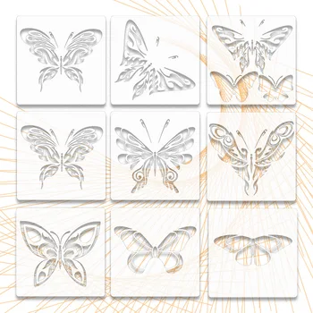 1set Fluture Desen Șabloane Copii Pictura Colorat Șablon Scrapbooking Ablum Jurnal DIY Decorare de Desen Copie Carte de