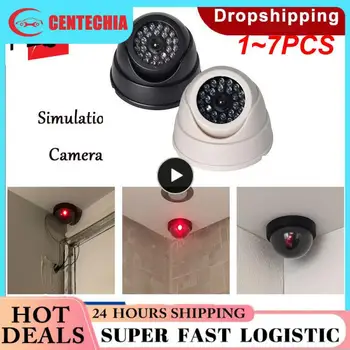 1~7PCS de Securitate în aer liber Simulare Dome Camera Fake cu Roșu Intermitent LED Lumina Interioară în aer liber de Securitate Acasă Dummy Video