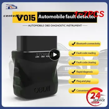 1~7PCS ELM327 OBD2 ios Andriod auto scanner V1.5 Butonului de Cititor Clar Codurile de Eroare conectarea Instrument bluetooth Instrument de Diagnosticare Auto