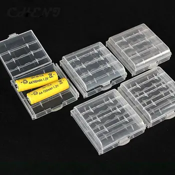 2 4 8 Sloturi AA AAA Bateriei Cutie de Depozitare din Plastic Dur Caz Acoperire Titularul Protejarea Caz Cu Cleme Pentru AA AAA Bateriei Cutie de Depozitare