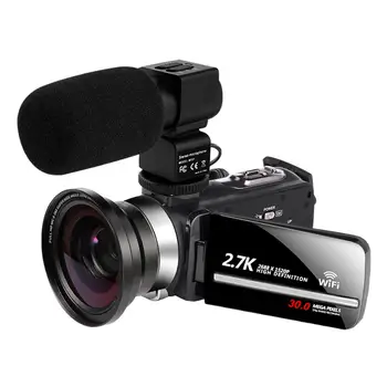 2.7 K Camera Video cameră Video Digitală 3.0 inch Touch Ecran 30MP Zoom Digital 16X Suport WiFi Camera Camera Video FHD