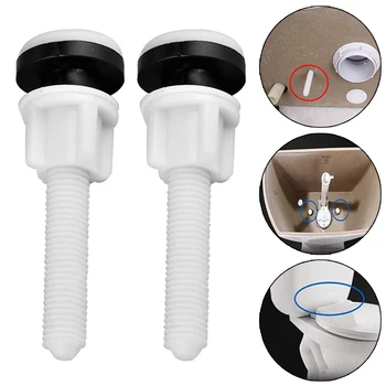 2 Bucăți Scaunul De Toaletă Din Plastic Balama Repara Șuruburile + Montaj Suruburi +Saibe Kit Pentru Acasa, Accesorii Pentru Baie