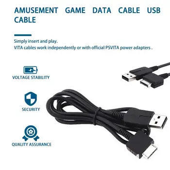 2 in 1 USB de Încărcare Duce Încărcător Cablu pentru Sony Playstation PS Vita Transfer de Date de Sincronizare Linie Cablul Adaptor de Alimentare de Sârmă pentru PSV 1000