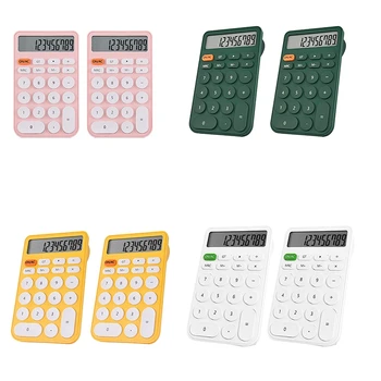 2 Pack Calculator De Bază, Dimensiune De Buzunar Mini Calculatoare, 12 Cifre Calculator Desktop Pentru Birou, Scoala Elevi