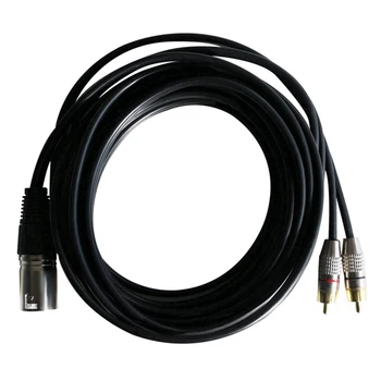 2 XLR de sex Masculin La 2 RCA Male Plug Cablu Audio Stereo Conector Y Splitter Cablu Pentru Microfon Consolă de Amestecare Amplificator(1,5 M)
