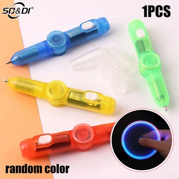 2 în 1 LED Luminos de Culoare Filare Pen Rulare Stilou Pix de Învățare Rechizite de Birou Copii Papetărie Culoare Aleatorii 1buc