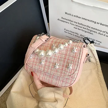 2023 Faimosul brand de design de genti pentru femei de lux bolso replica de sex Feminin Geantă de Umăr Perla catifea decor conceput sac de mici
