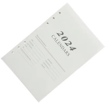 2024 An Notepad engleză Agendă în interiorul Paginii A5 Calendar de Buzunar Convenabil Academice Planificator