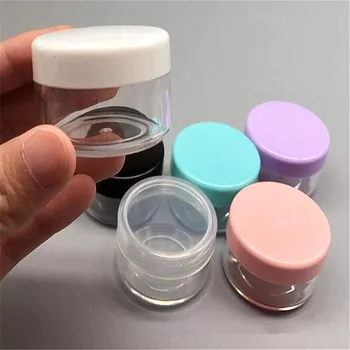20g Cosmetice Borcan Cutie de Plastic Transparent, Machiaj Crema Caz Rotund de Sticla Portabil Unghii Cosmetice Șirag de mărgele de Stocare Vase Container