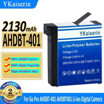 2130mAh YKaiserin Baterie AHDBT401 Pentru GoPro 4 GoPro4 HD Hero 4 Hero4 pentru Go Pro AHDBT-401 aparat de Fotografiat Digital