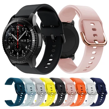 22mm Curea Silicon pentru Samsung Gear S3 Frontieră Clasic Smart Watch Band Pentru Samsung Galaxy Watch 46mm/Galaxy Watch 3 45