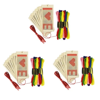 24 BUC de Lemn Marcaj Spații goblen Kit DIY Ambarcațiuni din Lemn Marcaj Ornamente Pentru Copii Si Adolescenti