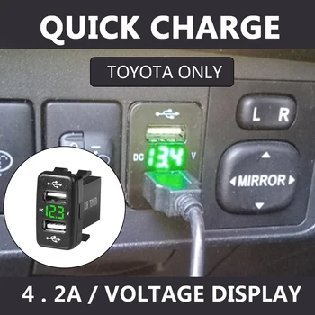 24V Auto 12V Incarcatoare USB 3.0 Adaptor Priza Volt Test Accesorii Auto Pentru Toyota Corolla Prado Judit Land Cruiser