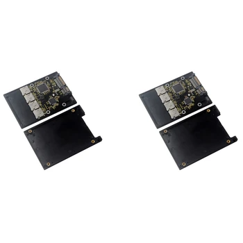 2X 2.5 Inch 4 TF La SATA, Adaptor Card, Self-Made SSD Solid state Drive, Pentru Micro-SD Pentru SATA RAID Grup Card