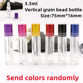 3.5 ml Diagonal Sticlă Rola pe Rola Sticle de Textura Firului Vertical Cereale Ulei Esențial Reîncărcabile Parfum Deodorant Container