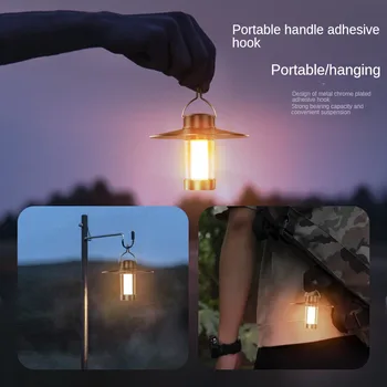 3 Moduri de Iluminare cu Led Lanterne Multifuncțional Portabil Camping Lumina USB Reîncărcabilă Lanterna Cort în aer liber Agățat Lanterna
