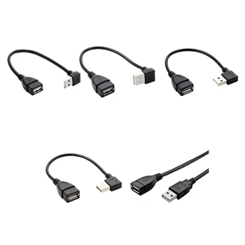 30cm USB2.0 Masculin la Feminin Cablu Unghiular pentru Dispozitive Digitale USB wi-fi adaptor prelungitor