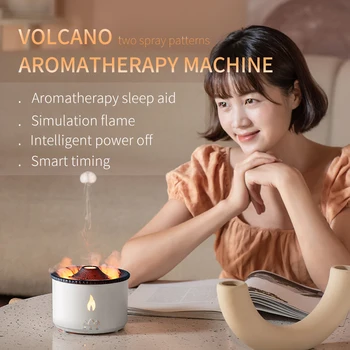 360ML Aromoterapie Umidificatoare Difuzoare 3D Simulat Flacără Umidificator de Aer Inel de Fum Spray Parfum de Camera Cu Telecomanda