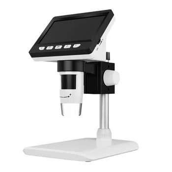 4.3 inch LCD Microscop Digital Monede Microscop 1000X, cu 8 Lumini LED-uri Reglabile, Vedere PC cu Suport Reglabil