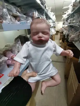 48cm Corp Moale Renăscut Baby Doll Rosalie 100% handmade Piele 3D cu Visbile Vene Colectie de Arta Papusa Cadou de Crăciun