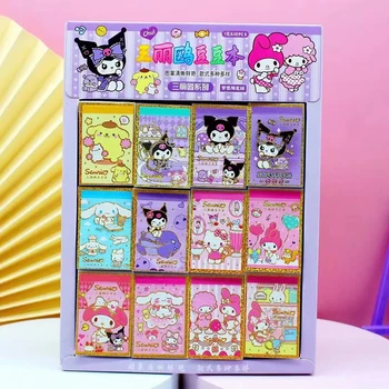 48pcs Sanrio Mini Carte Autocolant Drăguț Hello Kitty Melodie Kuromi Cinnamoroll Autocolante Copiii Student Papetărie, Rechizite Școlare