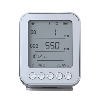 5-În-1 Tuya Bluetooth Detector de CO2 Monitor Smart Home CO2 CO Umiditate Temperatura Senzorului de Presiune în Timp Real de Detectare Durabil