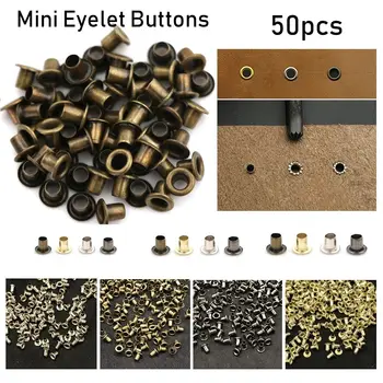 50Pcs Mini Ochi Metalice Butoane Cataramă de Metal Butoane de Ajustare DIY Papusa Catarame Haine de Cusut Accesoriu Papusa Accesorii Genti
