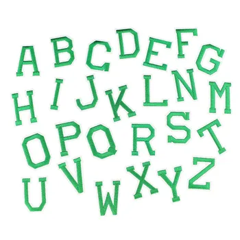 5pc Verde Scrisoare Broderie de Fier pe Numele Patch-uri de Haine Sac de Pantofi Diy Autocolante 26 Alfabet Coase pe Copii Rochie de Decor Aplicatii