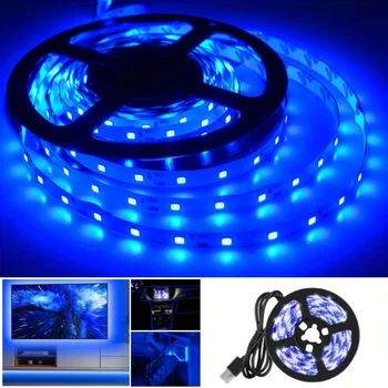 Albastru 5V USB Charing Lumini Led Benzi Pentru Smart TV de Fundal Pentru Sală de Jocuri de Decorare Acasă Dormitor Mașină de Decor Iluminat Lampa