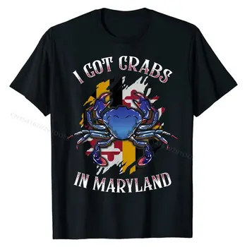 Am Luat Crabi Din Maryland Zi Crab Albastru T-Shirt Bumbac Topuri Casual Camasi Slim Fit Barbati Tricou
