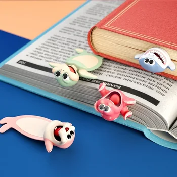 Amuzant, Creativ PVC Carte Markeri 3D Caracatiță Marcaje Rechizite Stereo 3D de Desene animate de Animale Marcaj Panda Shiba Inu