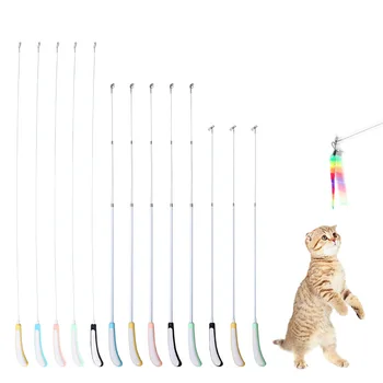 Amuzant stick-ul Potrivit pentru pisica exercitii Interactive Jucărie Accesorii pentru animale de Companie de trei-secțiunea retractabil din fibra de sticla de formare consumabile