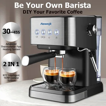 Aparat de Cafea Espresso 20 Bar, Retro aparat de cafea Espresso cu Lapte Spumantul Vapor Bagheta pentru Cappuccino, Latte, Macchiato