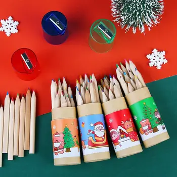 Ascuțitoare De Mână-Pictat Schiță Consumabile Pictura Artist Schiță Creion Din Lemn Creioane Creioane De Desen Creioane Colorate De Crăciun