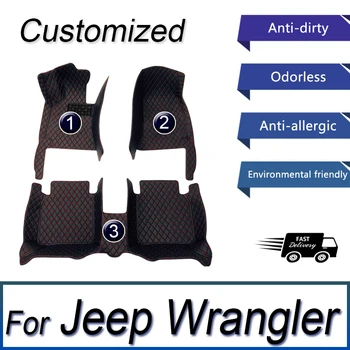 Auto Covorase Pentru Jeep Wrangler Patru Usi 2018 2019 2020 2021 2022 Auto Personalizate Picior Tampoane Covor De Acoperire Accesorii De Interior