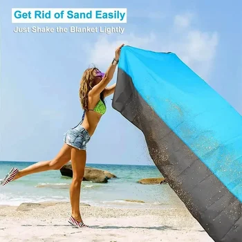 Beach Blanket Sandproof 200 X 210cm Impermeabile Saltea Plaja Usoare Pătură de Picnic pentru a Călători Drumeții Sport