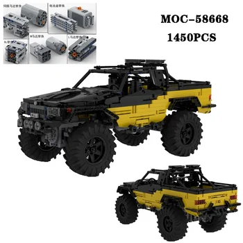 Bloc MOC-58668 picior mare off-road camion 1450PCS asamblate bloc adult jucărie pentru copii cadou de ziua de nastere